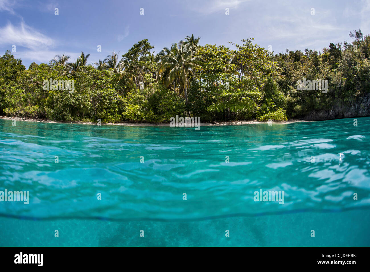 Lagune in Raja Ampat, West-Papua, Indonesien Stockfoto