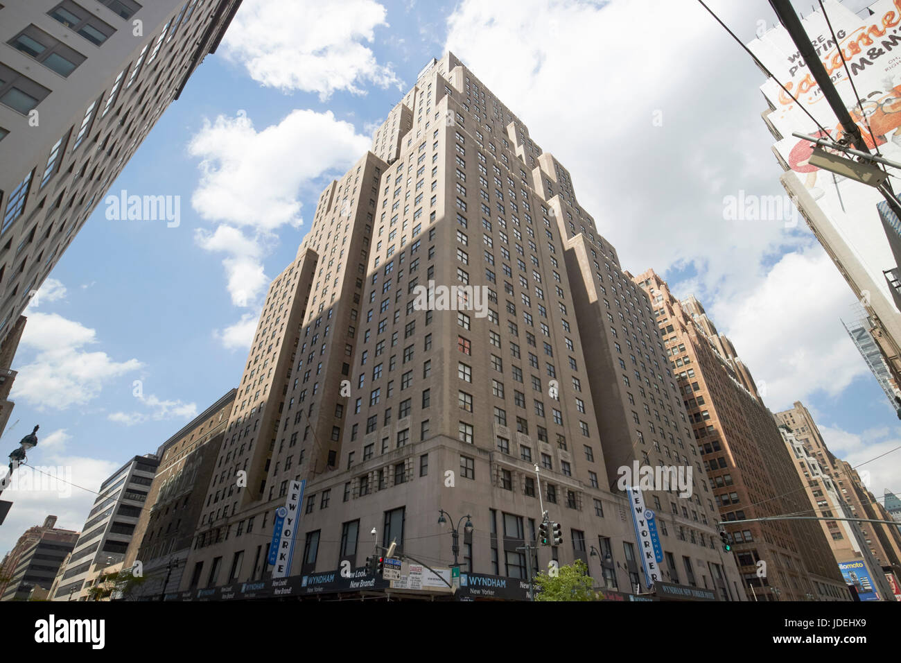 Das Wyndham New Yorker Hotel New York City USA Stockfoto