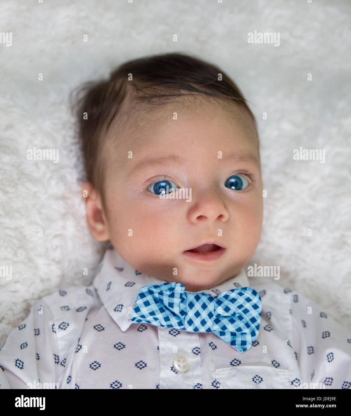 Blaue Augen baby boy Stockfoto