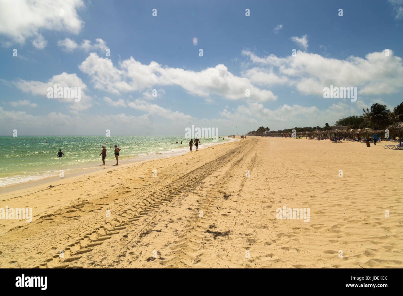 Aussicht auf den Strand in Coco, Cayo Coco, Kuba Stockfoto