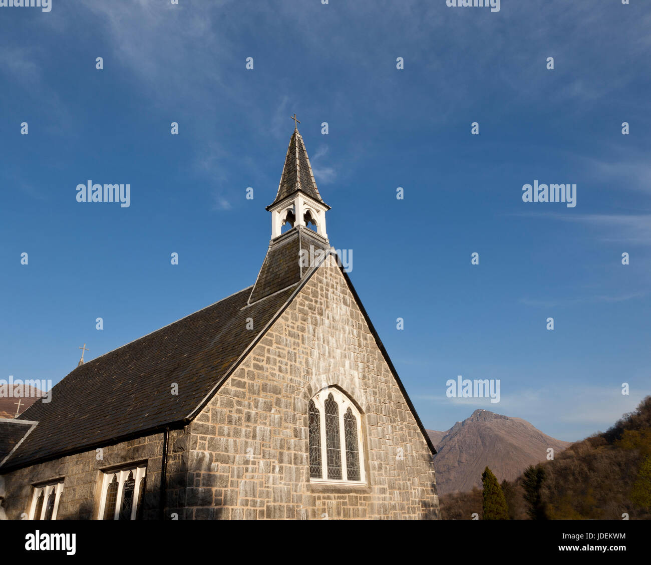 St. Mary's Episcopal Church, Glencoe Village, Glencoe, Schottland. UK Stockfoto