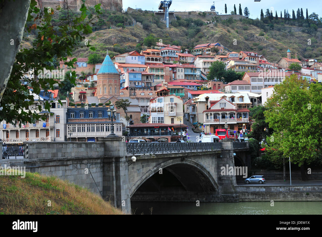 Tiflis, Georgien - SEPTEMBER 28: Ansicht des Bezirks in alte Stadt von Tiflis am 28. September 2016. Stockfoto