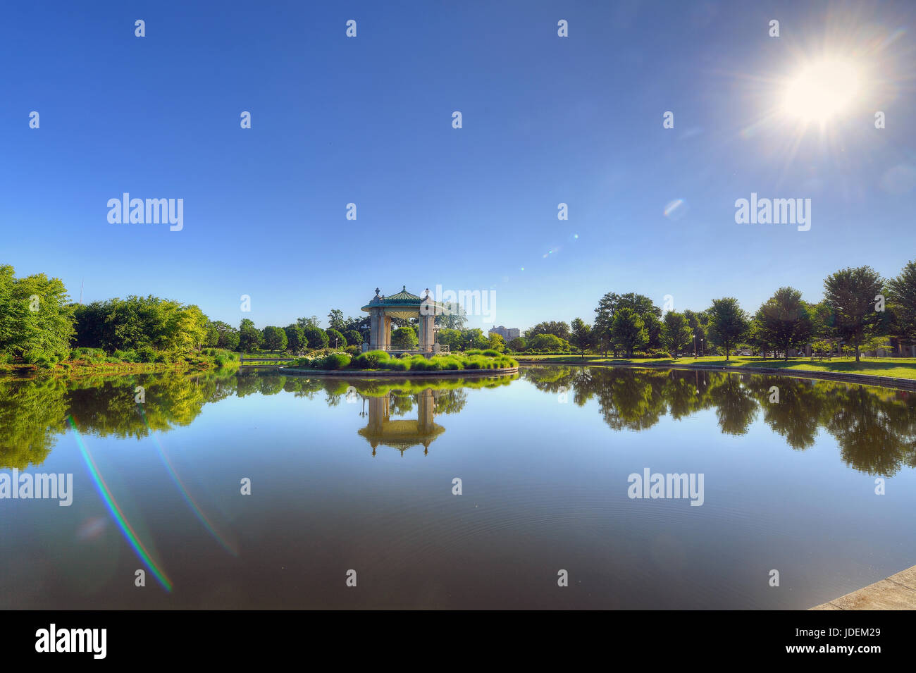 Der Waldpark Musikpavillon in St. Louis, Missouri. Stockfoto