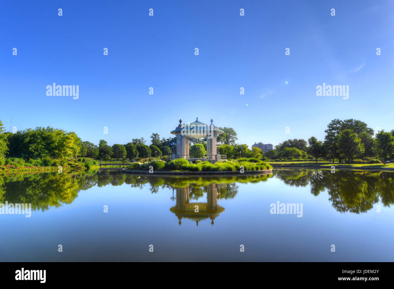 Der Waldpark Musikpavillon in St. Louis, Missouri. Stockfoto