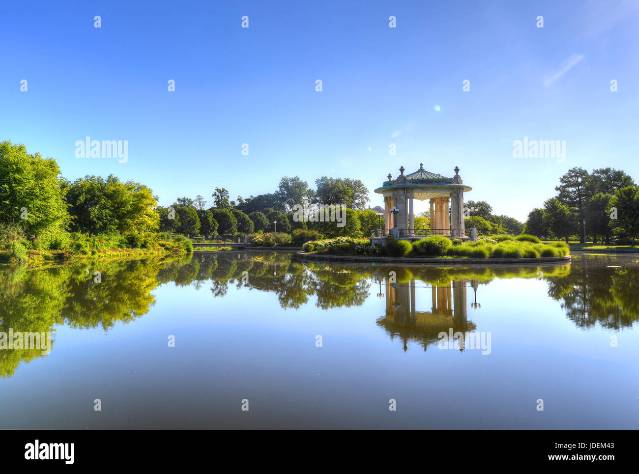 Der Waldpark Musikpavillon in St. Louis, Missouri. Stockfoto