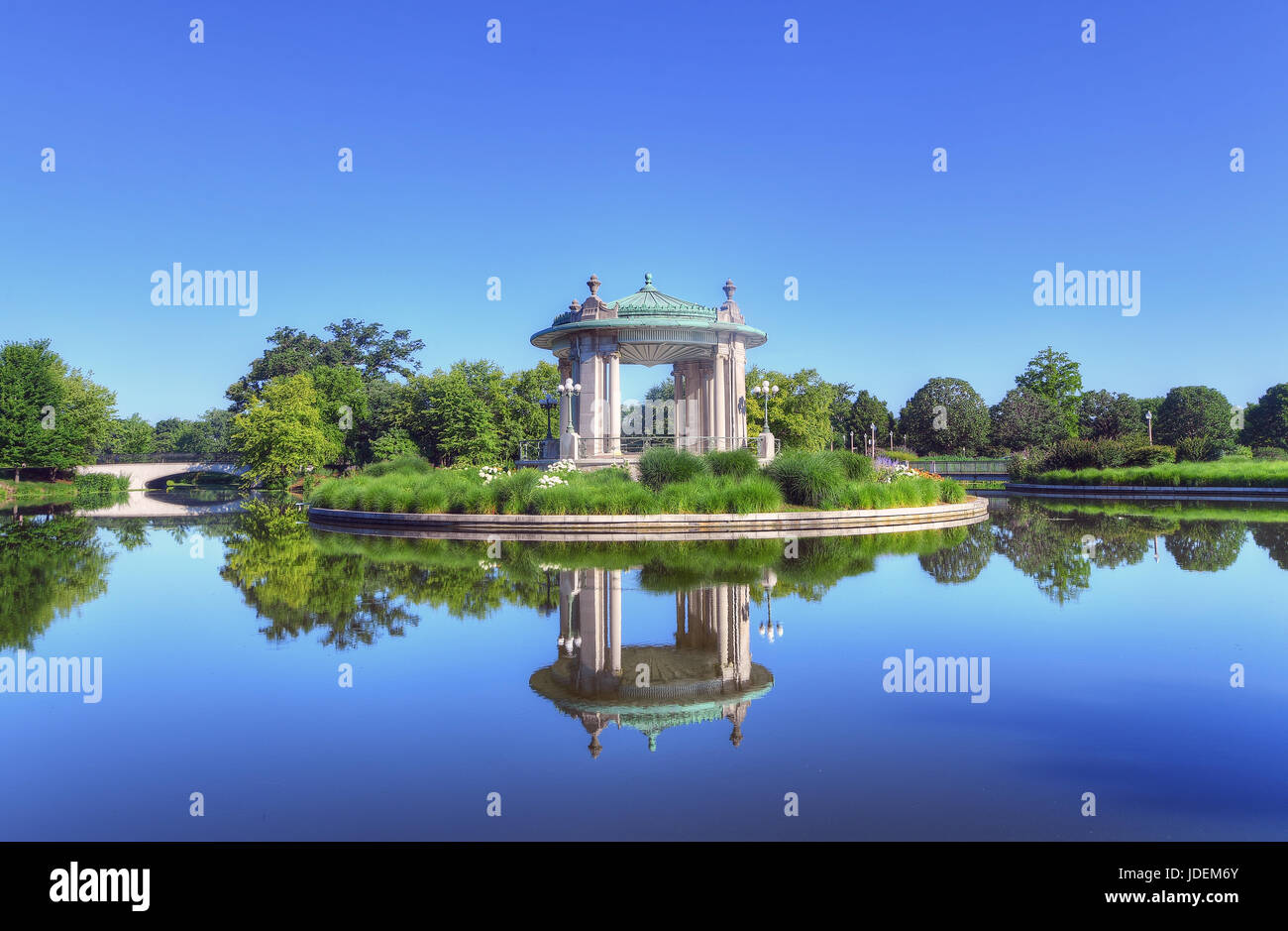 Der Waldpark Musikpavillon in St. Louis, Missouri. Stockfoto