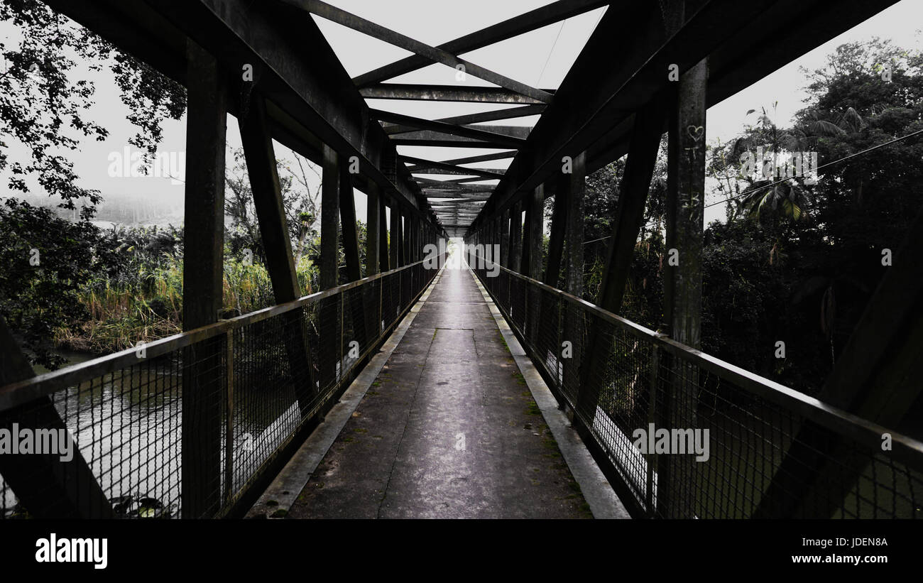 Haunted Hängebrücke Stockfoto