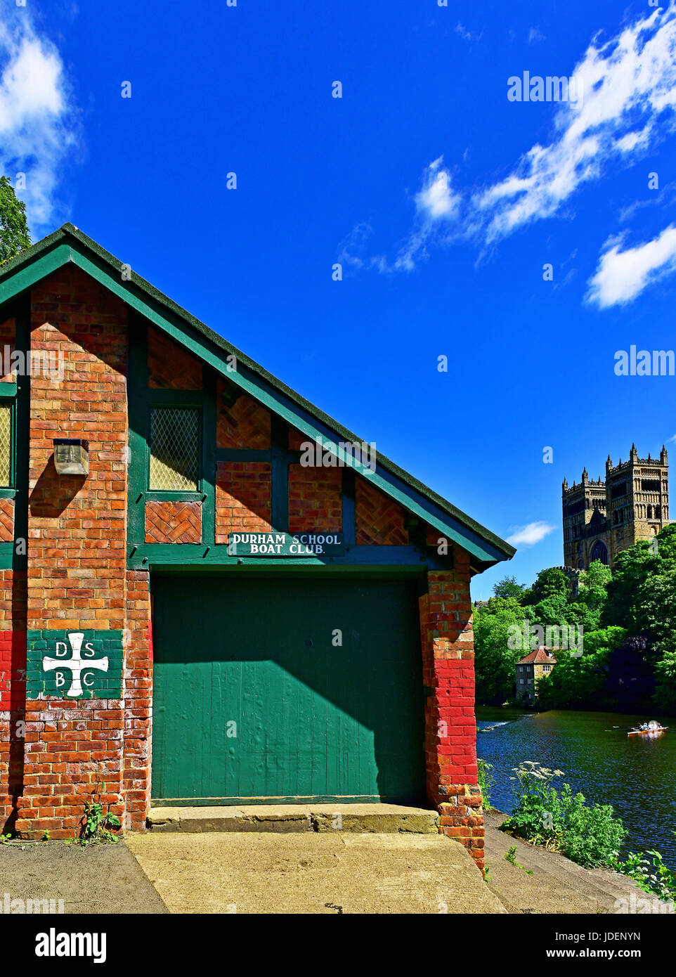 Durham Universität Durham School Boat Club Stockfoto
