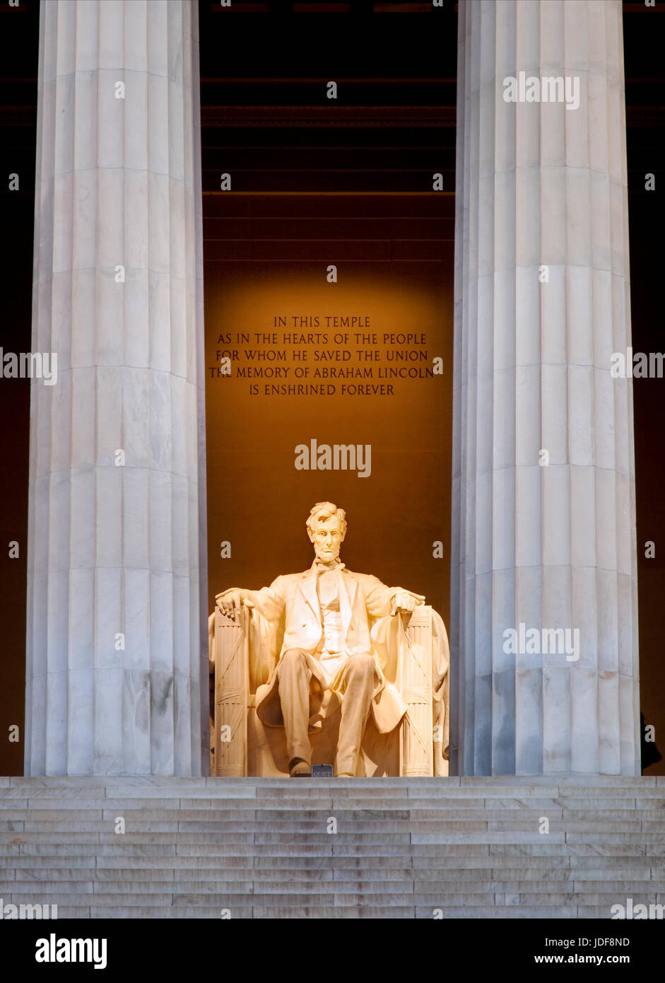 Lincoln Memorial in der Dämmerung, Washington DC, USA Stockfoto