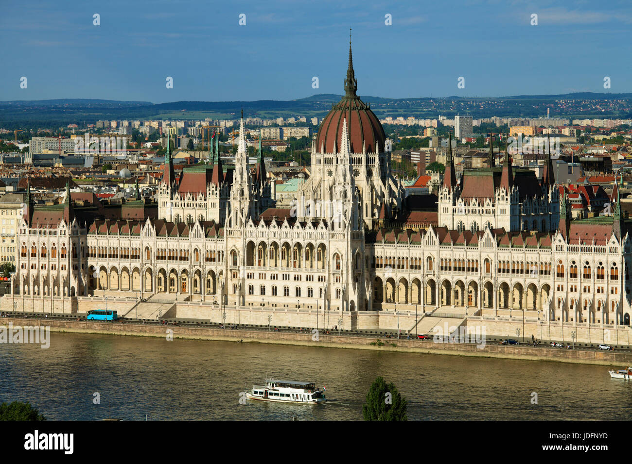 Ungarn, Budapest, Parlament, Országház, Donau, Stockfoto
