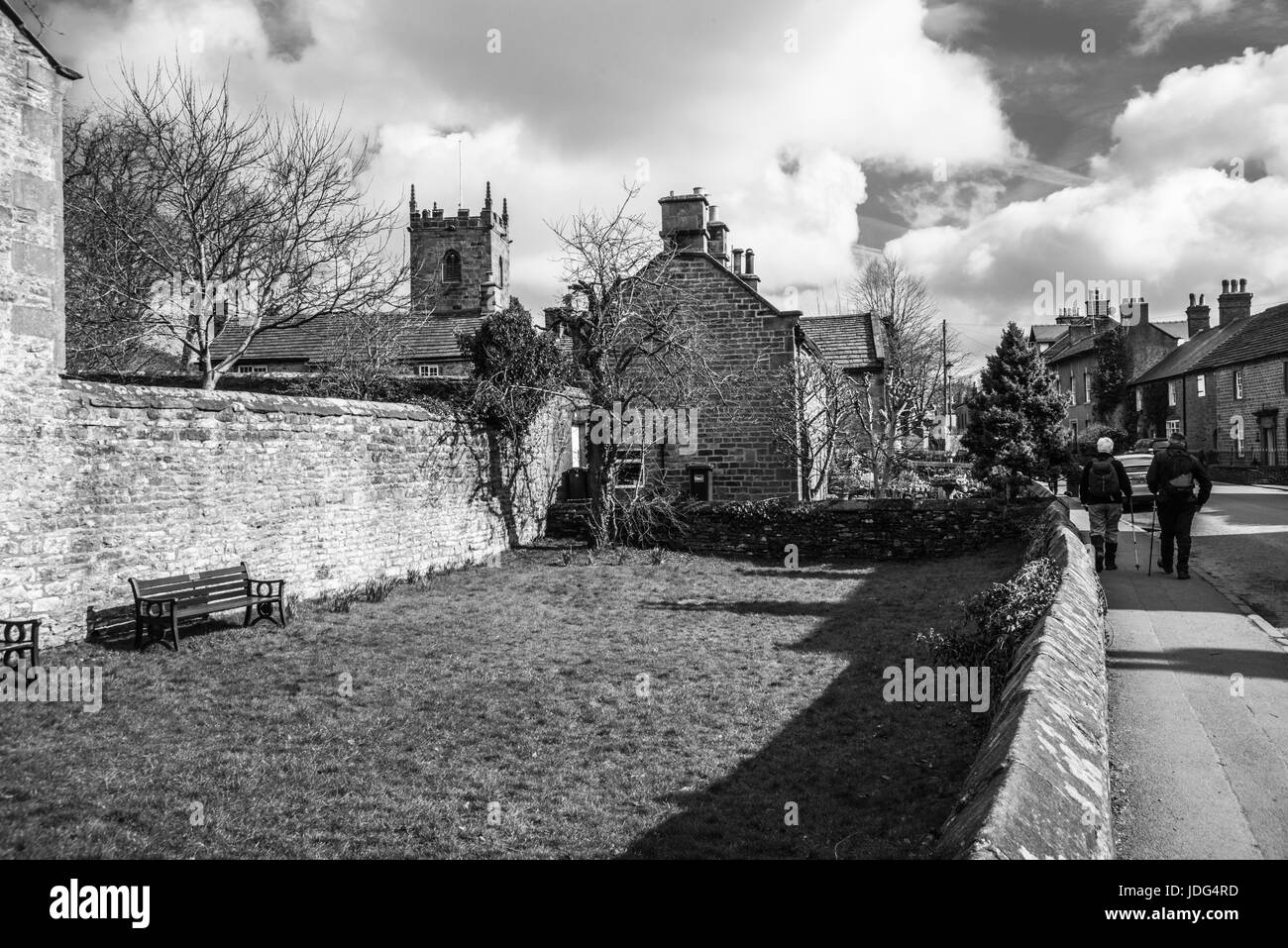 Eyam in Mono Derbyshire Stockfoto