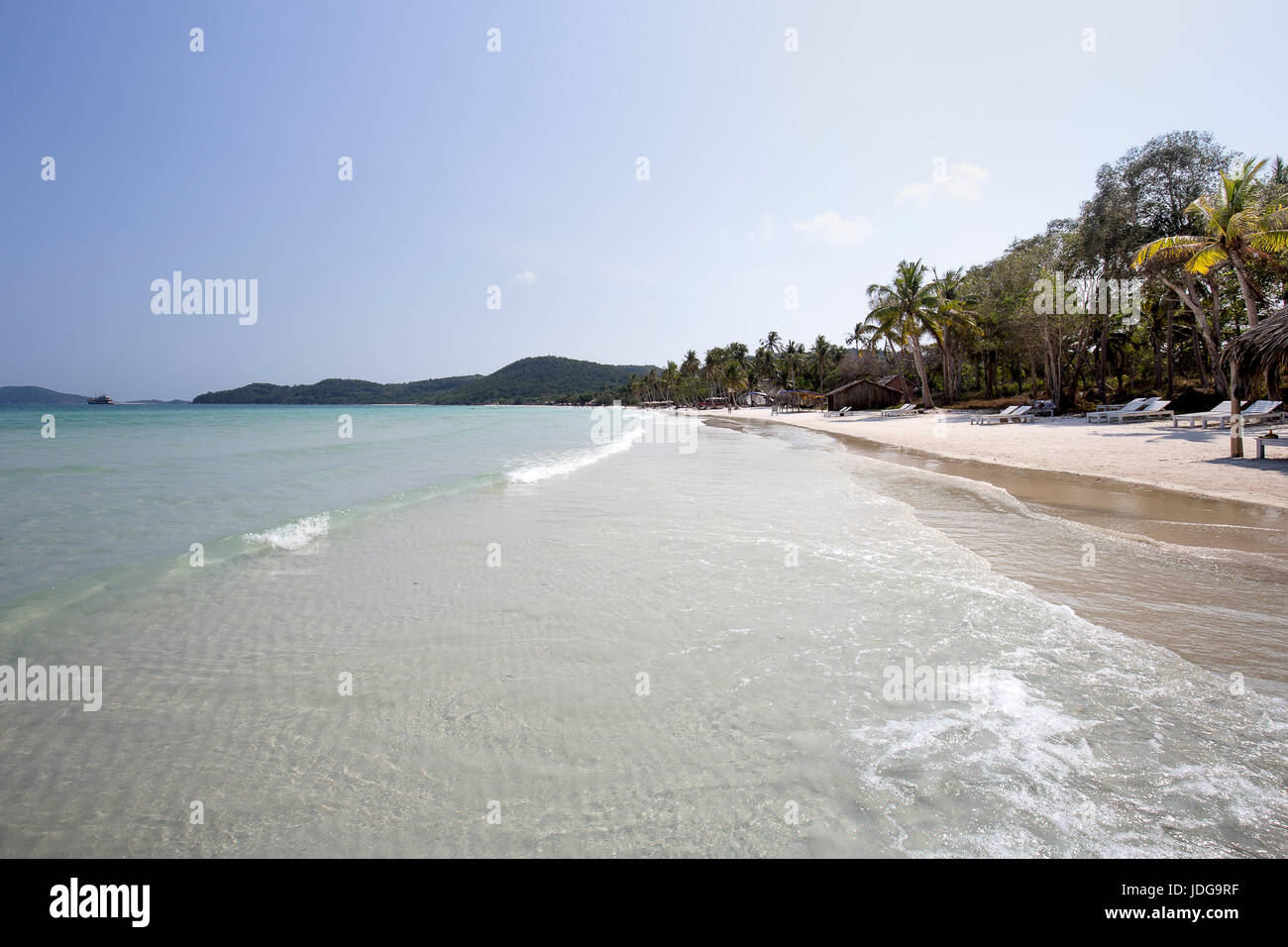Klarer blauer Himmel Sommerurlaub Phu Quo Insel Kien Giang Provinz Viet Nam Stockfoto