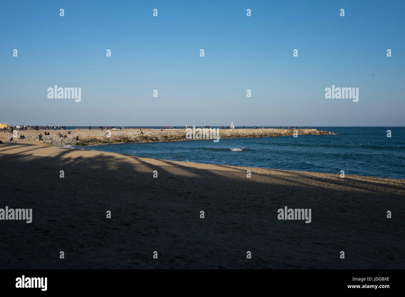 Strand von Barcelona Stockfoto