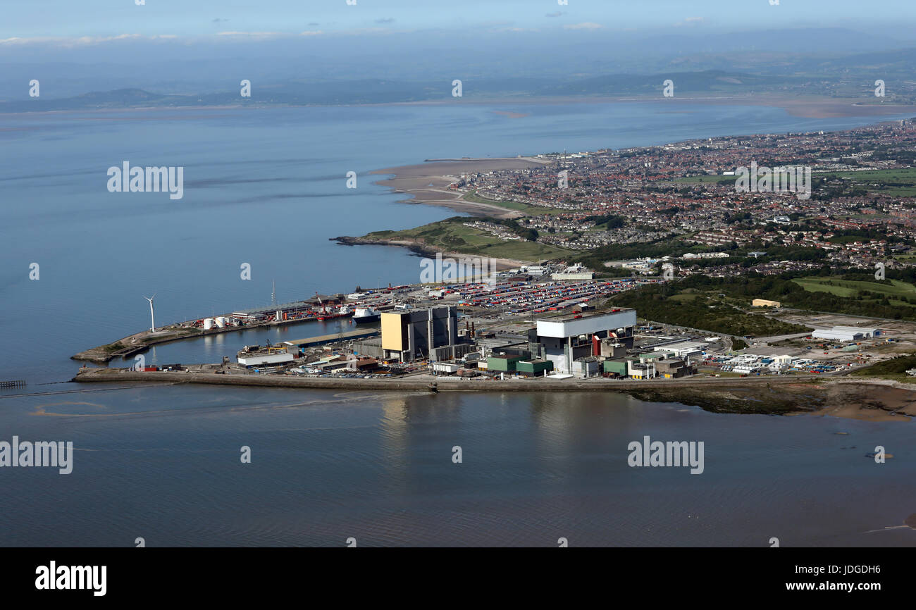 Luftbild von Heysham und der Küste von Lancashire, UK Stockfoto