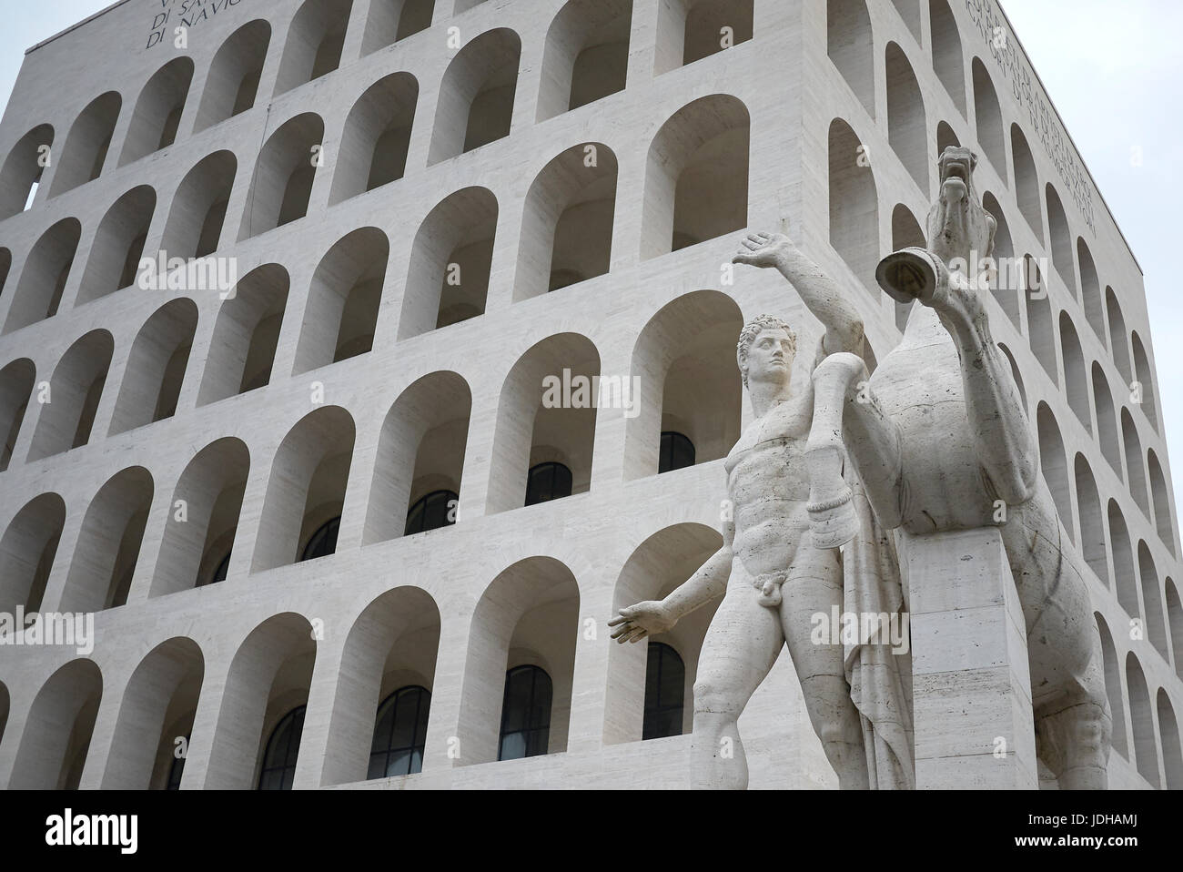 Quadratische Kolosseum, Rom Stockfoto