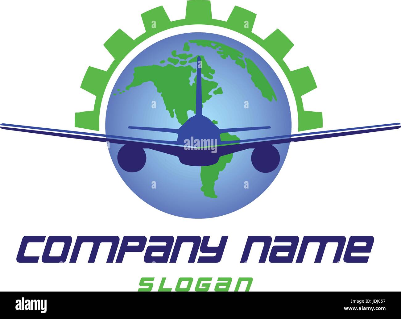 Flugzeug-World-logo Stock Vektor