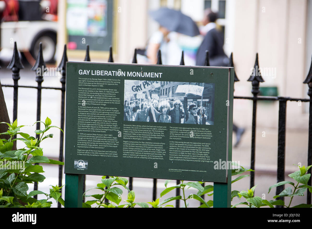 Gay Liberation Monument, Skulptur von George Segal, Greenwich Village, New York City Stockfoto