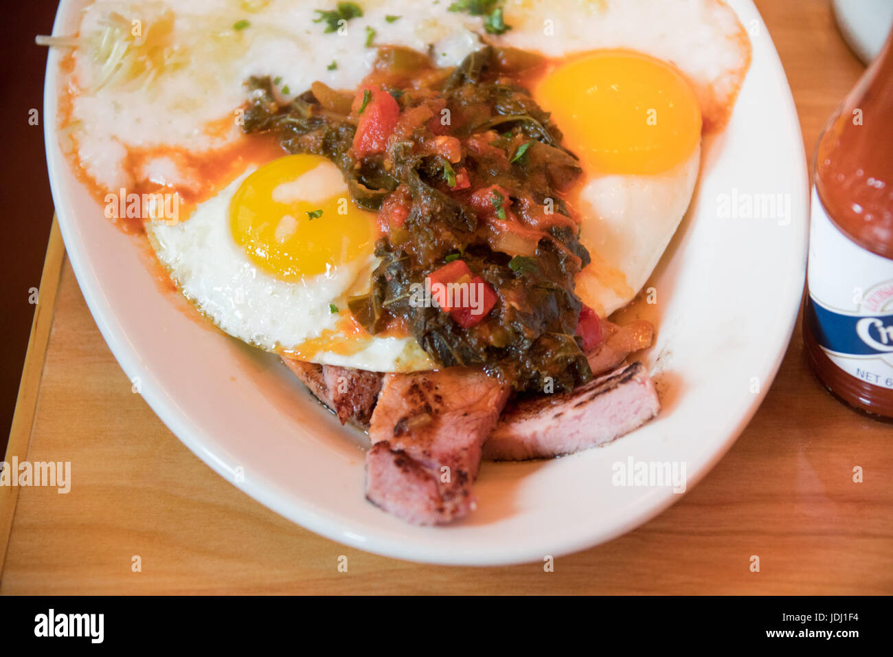 Land-Frühstück am großen Jones Cafe, NOHO, Manhattan, New York Stockfoto