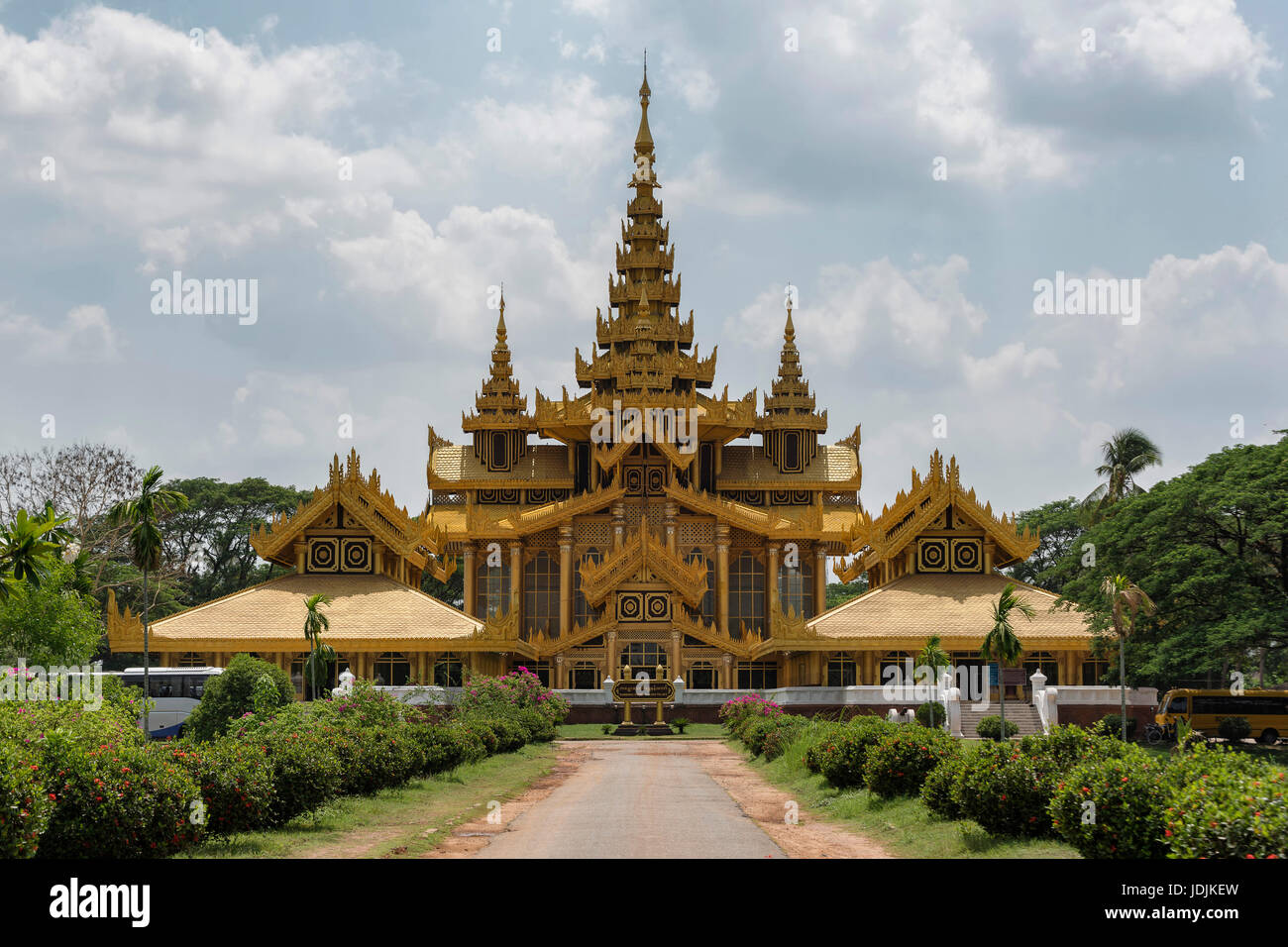 Kanbawzathadi Palace ist ein Palast in Bago, Myanmar. Der ursprüngliche Palast für König Bayinnaung 1556 Stockfoto