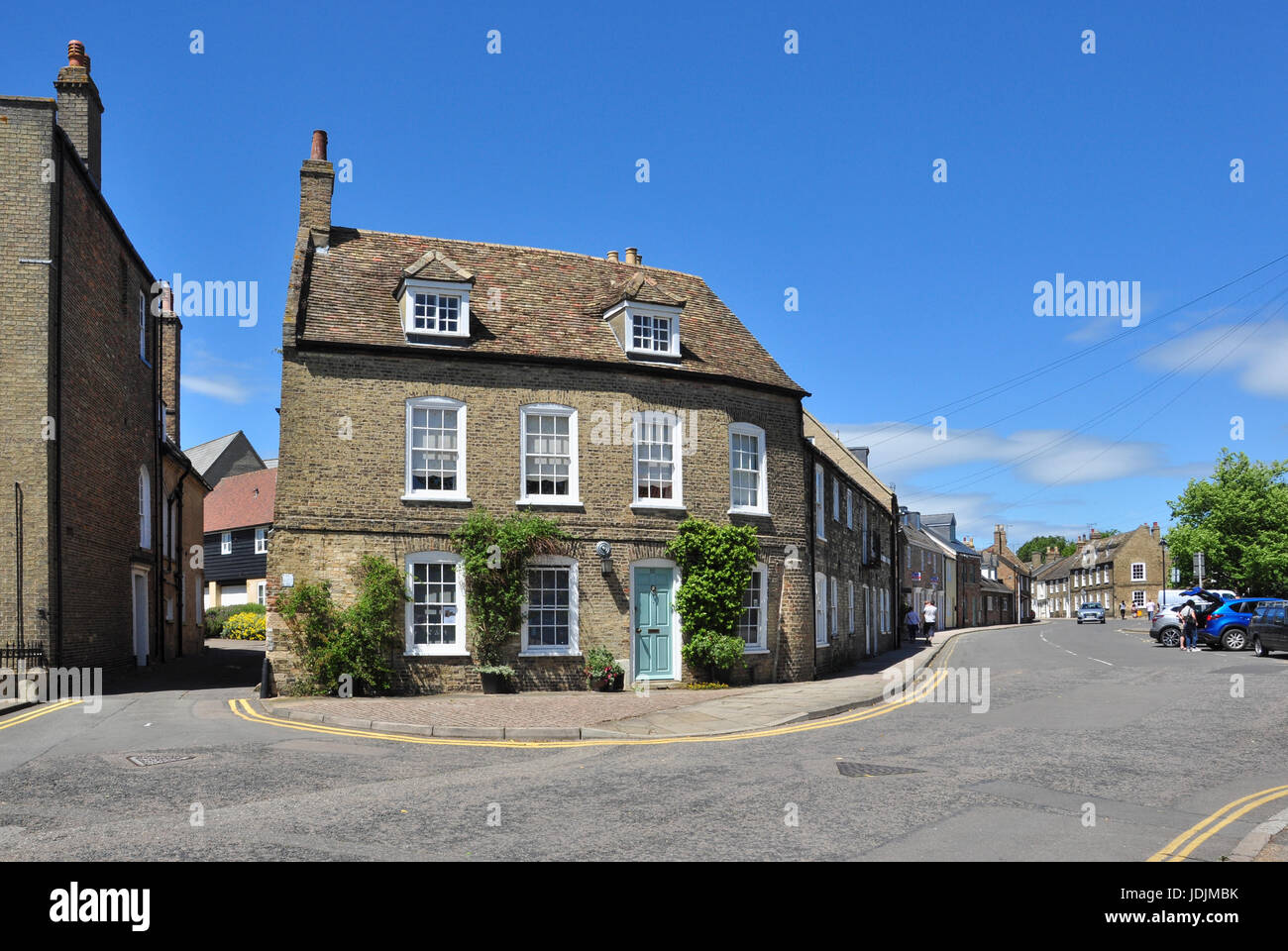 Wohngebiet von Waterside, Ely, Cambridgeshire, England, UK Stockfoto