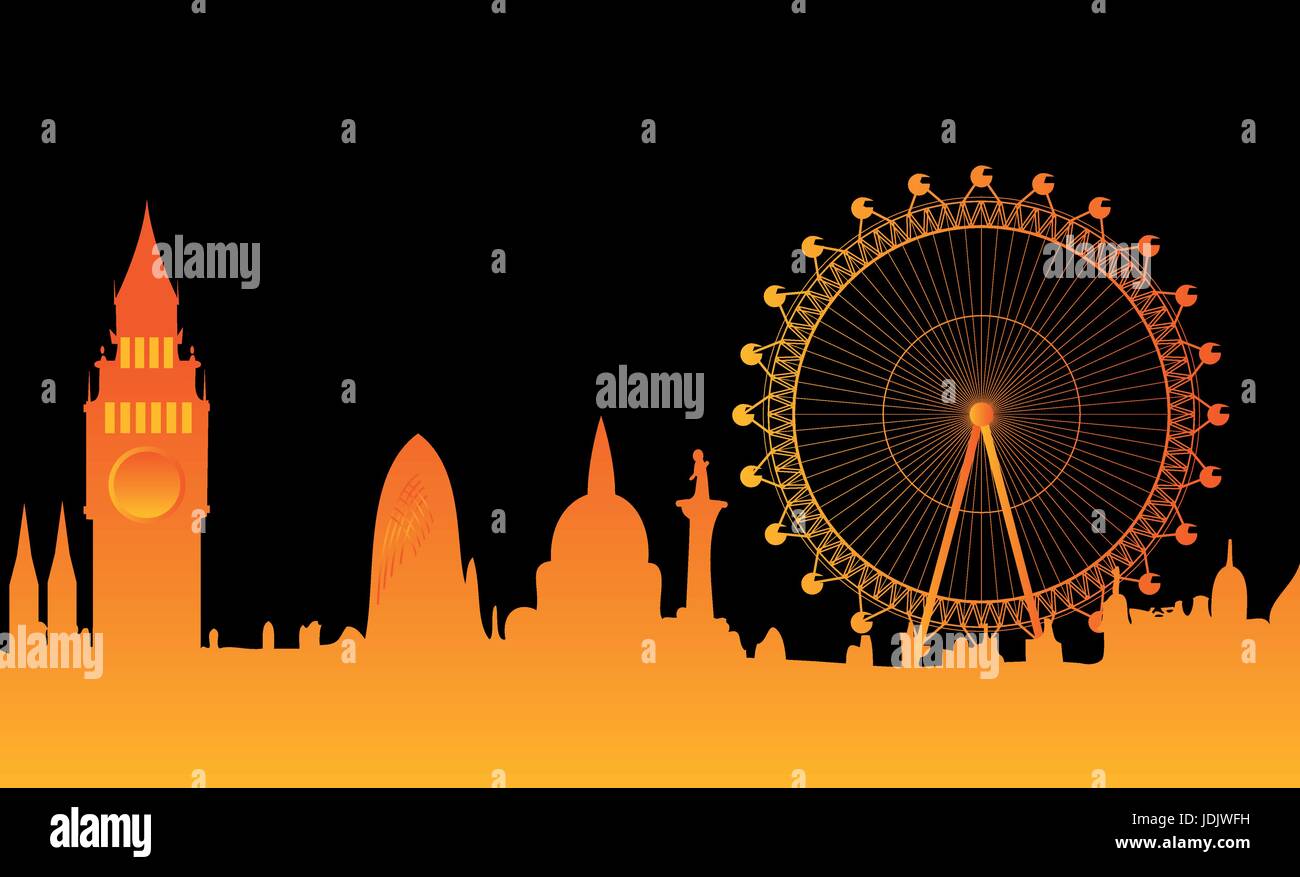 Abbildung der Skyline von London Stock Vektor