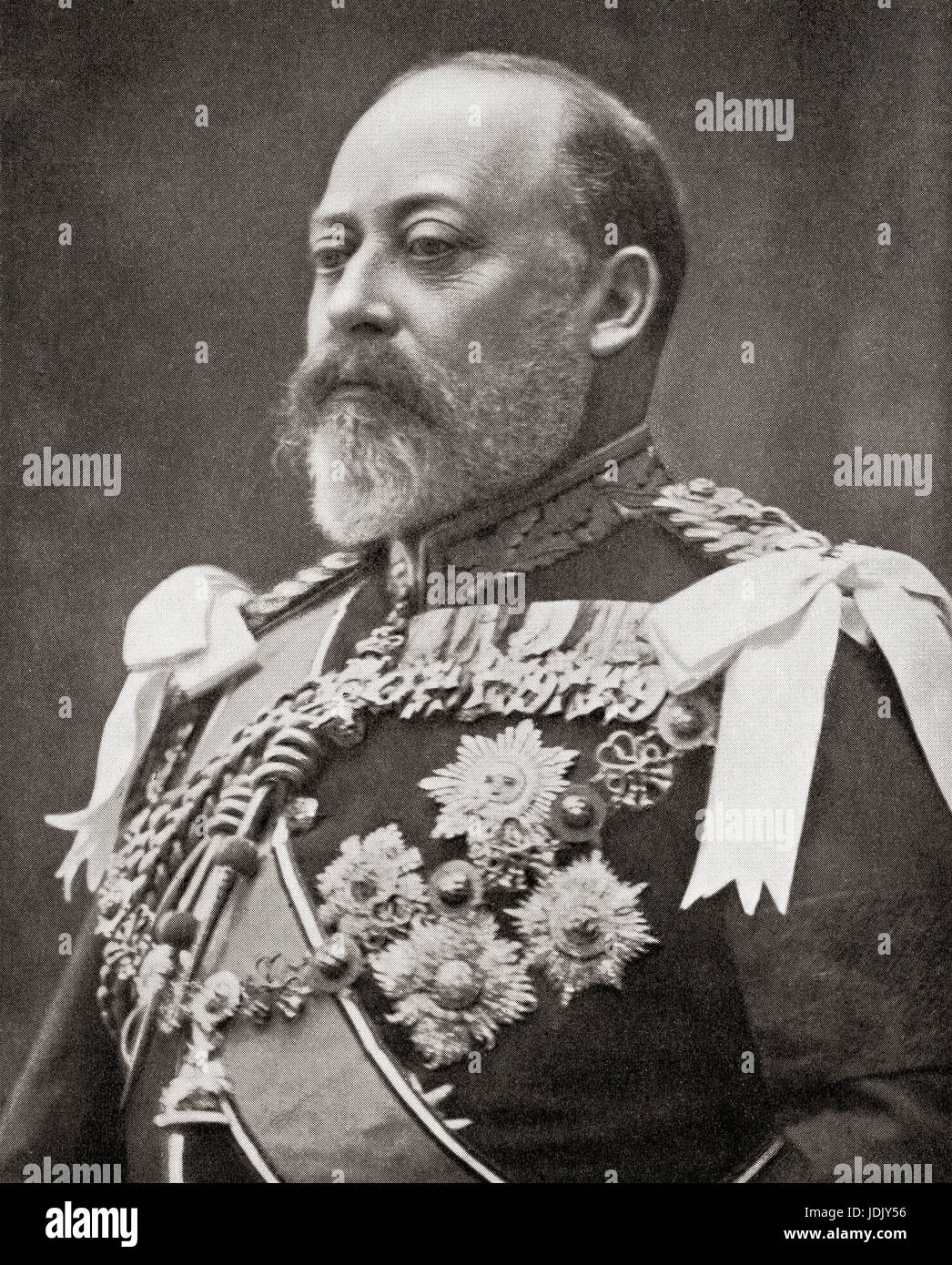 Edward VII, 1841 – 1910.  König des Vereinigten Königreichs und der britischen Besitzungen und Kaiser von Indien.  Hutchinson Geschichte der Nationen veröffentlichte 1915. Stockfoto