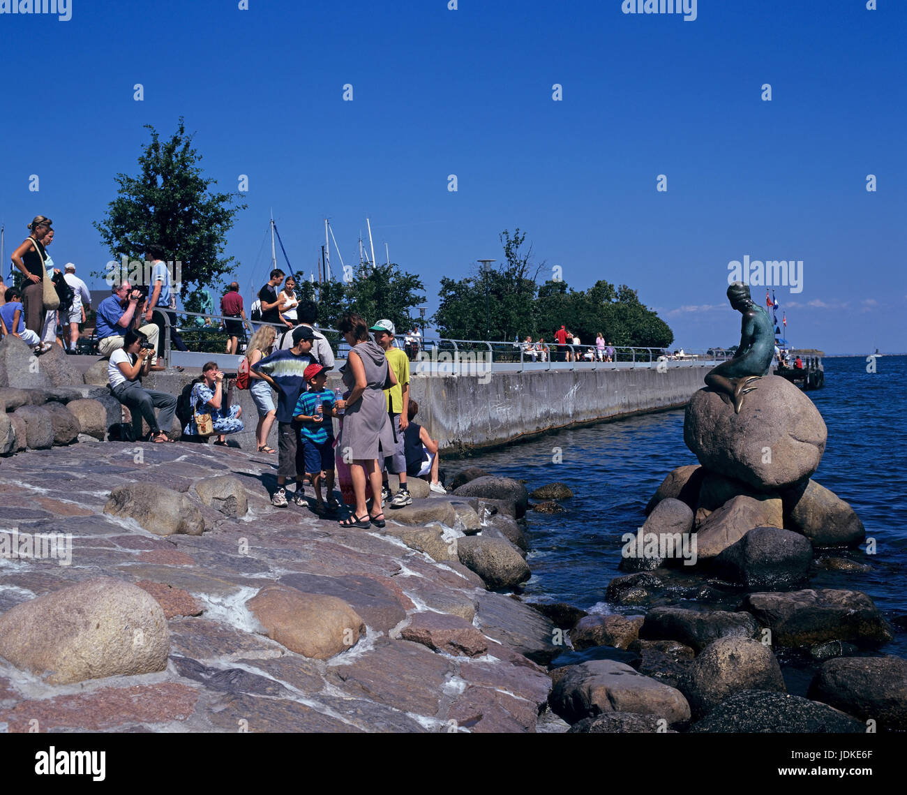 Dänemark, Kopenhagen, kleine Meerjungfrau, Daenemark, Kopenhagen, Kleine Meerjungfrau Stockfoto
