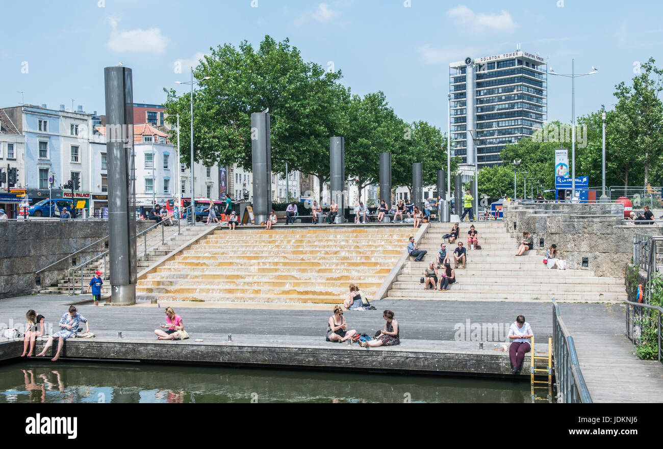 Bristol City Centre auf einen heißen Sommer-Mittag Stockfoto