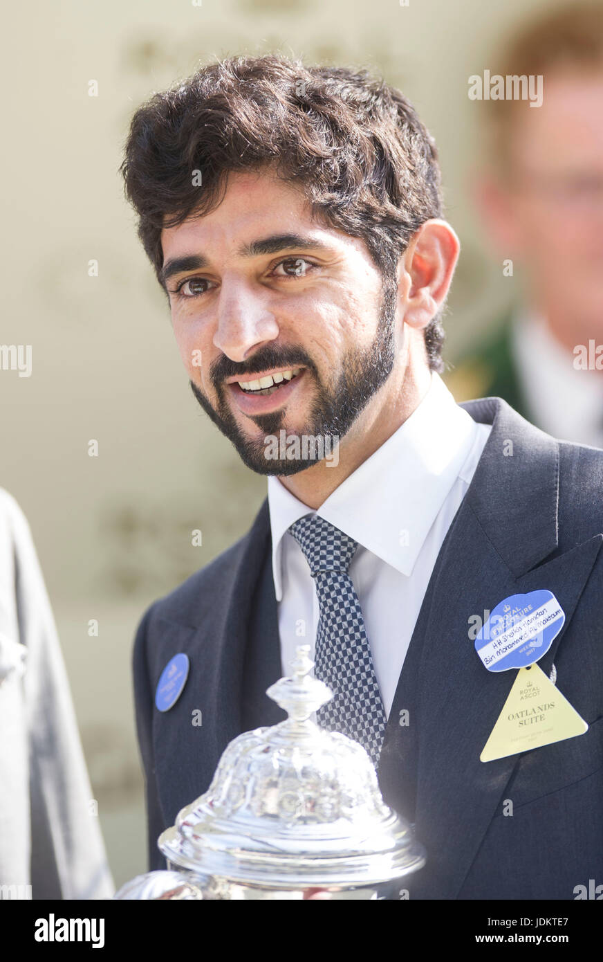 Royal Ascot, Berkshire, UK. Scheich Hamdan Al Maktoum in Royal Ascot 20. Juni 2017. Bildnachweis: John Beasley/Alamy Live-Nachrichten Stockfoto