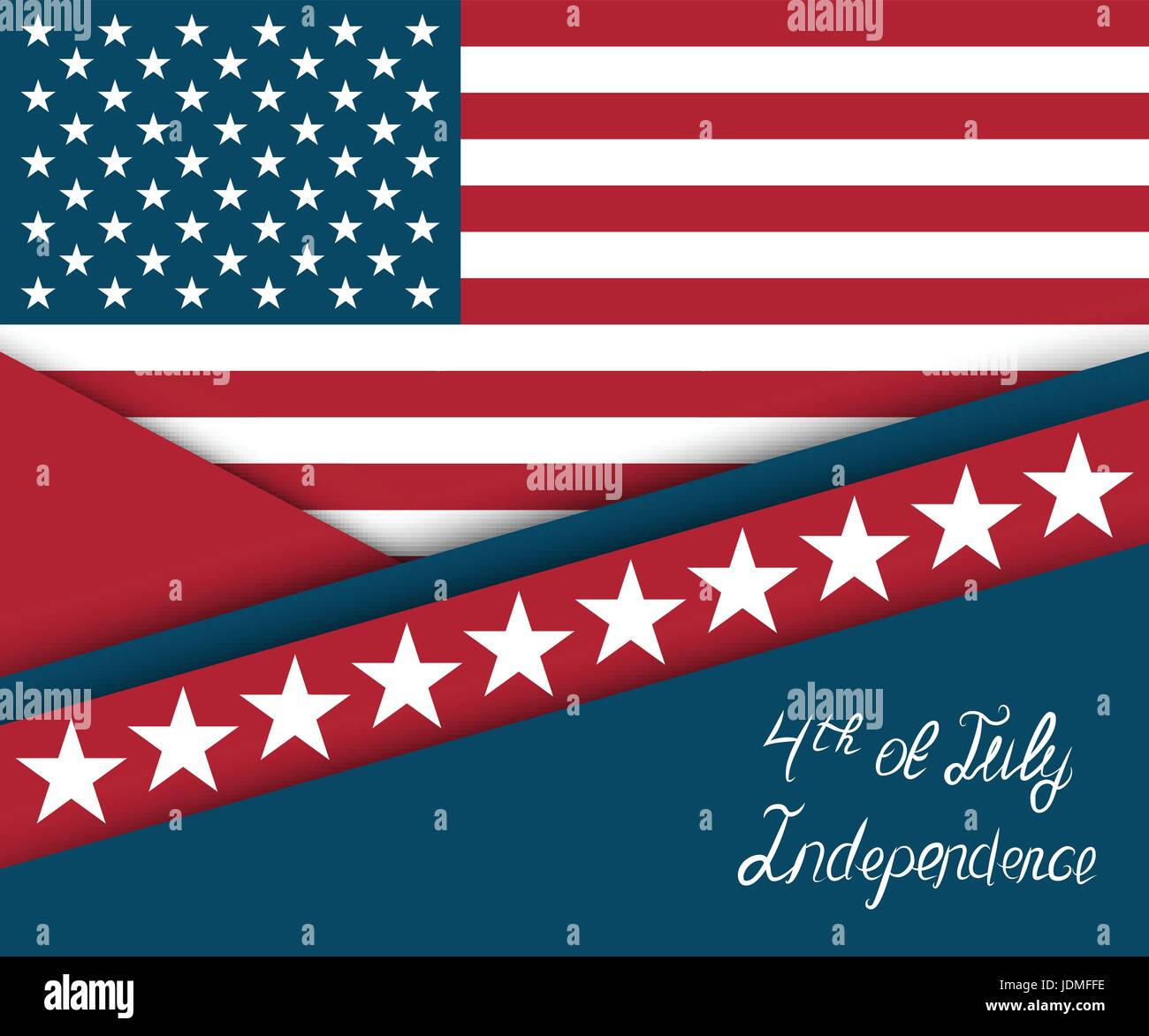 Fourth Of July. Independence Day-Grußkarte Stock Vektor