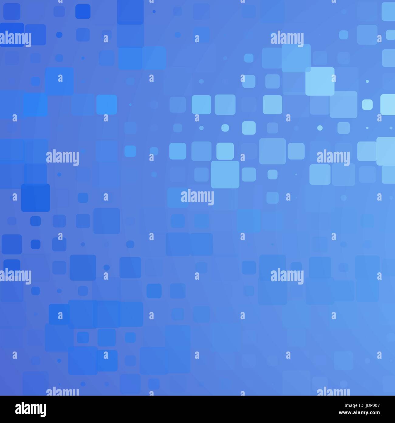 Helles und dunkles Blau Vektor abstrakte leuchtenden Hintergrund mit zufälliger Größen abgerundeten Fliesen Quadrat Stock Vektor