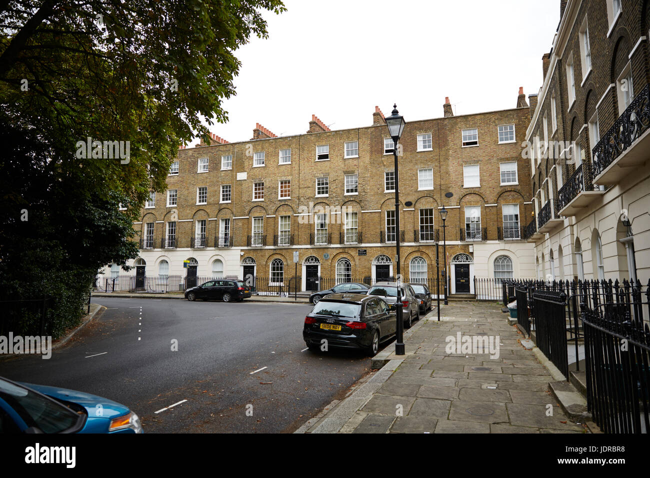 Bilder von Canonbury Square, N1, London Borough of Islington. Dokumentarische redaktionelle Inhalte zeigt die Straßen als Schuss im Jahr 2016. Stockfoto