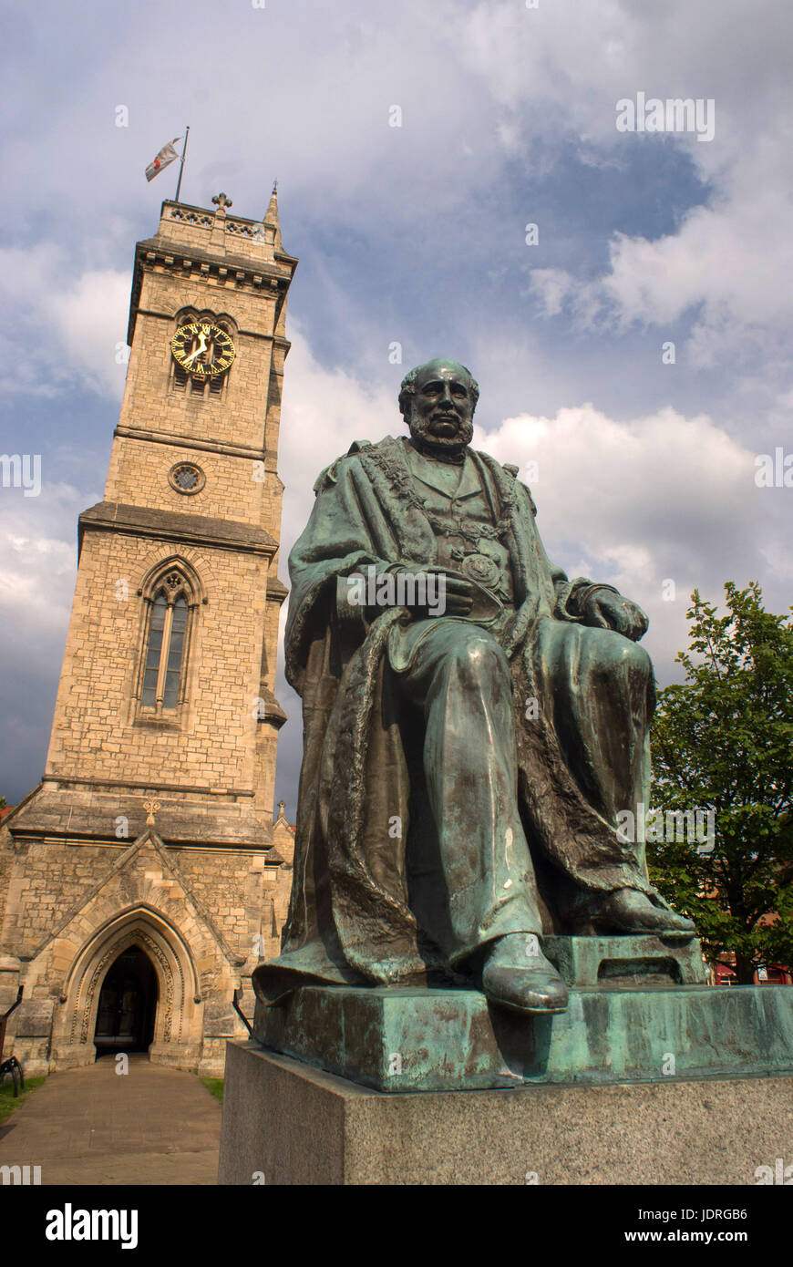 Statue von Sir William Gray vor Hartlepool Kunst Galerie Stockfoto