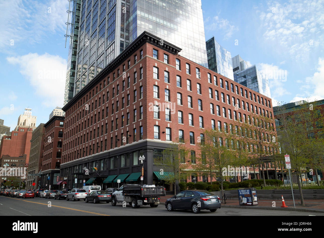 Atlantic wharf sanierten altes Lagerhaus, früher bekannt als Russland Wharf Boston USA Stockfoto