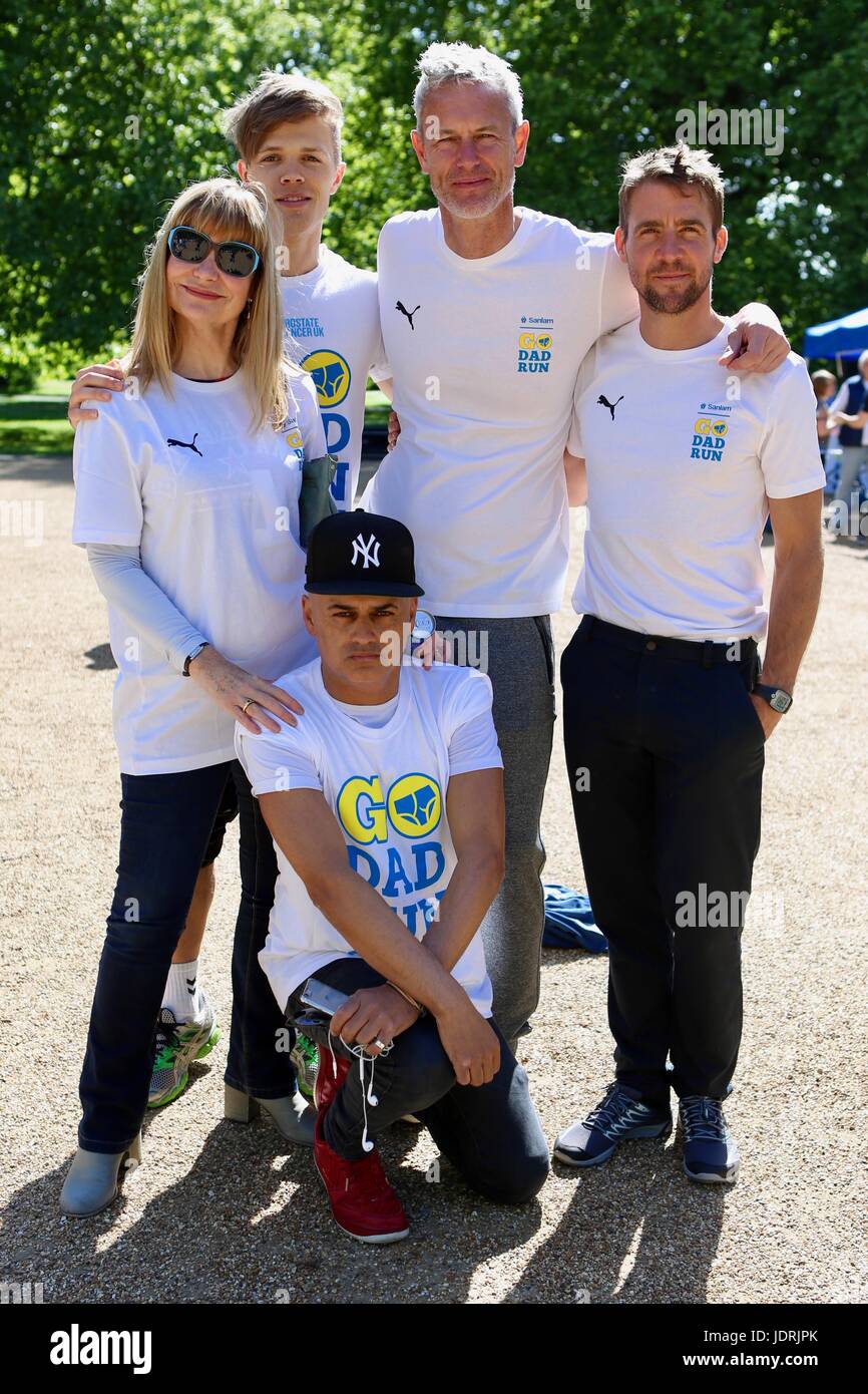 Prominente besuchen die Sanlam gehen Vater ausführen, eine Reihe von 5K und 10K läuft für Männer und jungen zur Sensibilisierung und Mittel für wichtige Männer Gesundheit Wohltätigkeitsorganisationen.  Mitwirkende: Siân Lloyd, Dan Olsen, Mark Foster, Leon Taylor, Stuart Watt wo: London, Vereinigtes Königreich bei: Kredit-21. Mai 2017: Phil Lewis/WENN.com Stockfoto