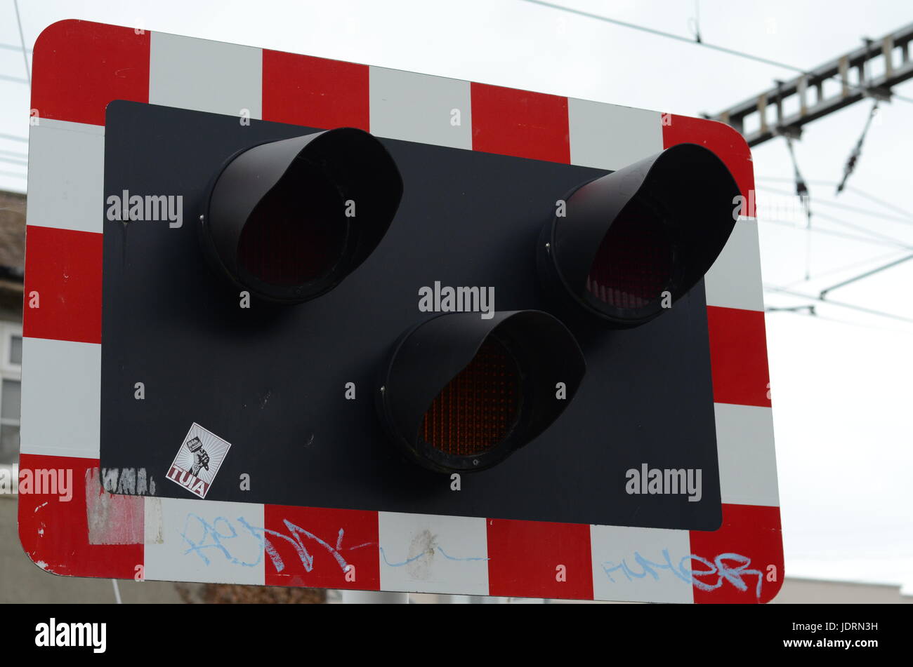 Bahn Verkehr Signalleuchten in Irland Stockfoto