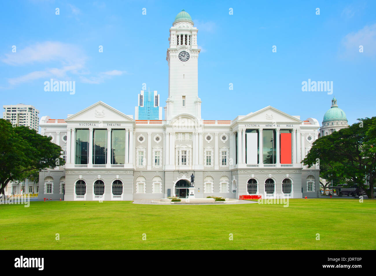Blick auf Victoria Theater und Konzerthalle in Singapur Stockfoto