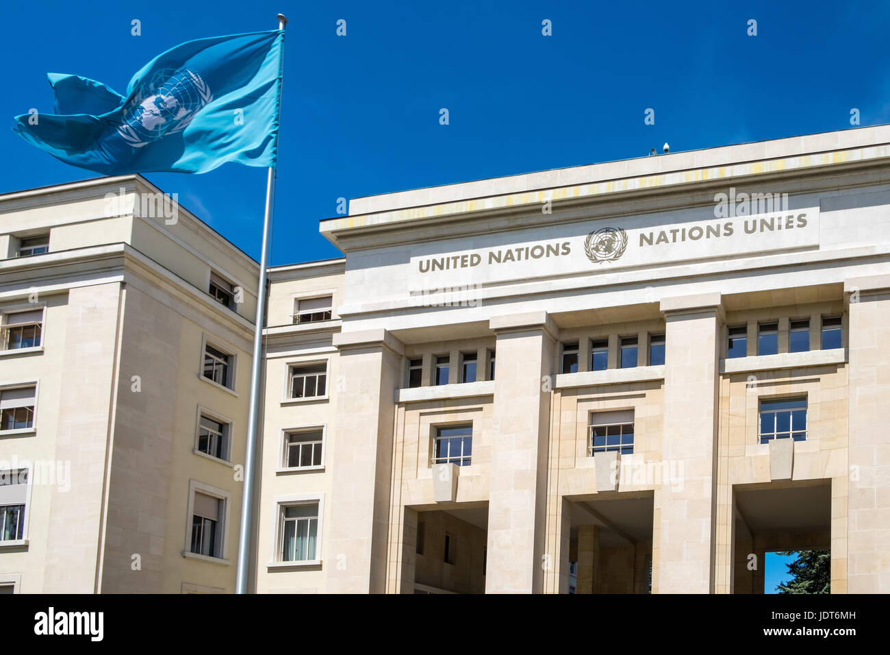 Vereinte Nationen, UN, Palais des Nations, Genf, Schweiz, Europa Stockfoto