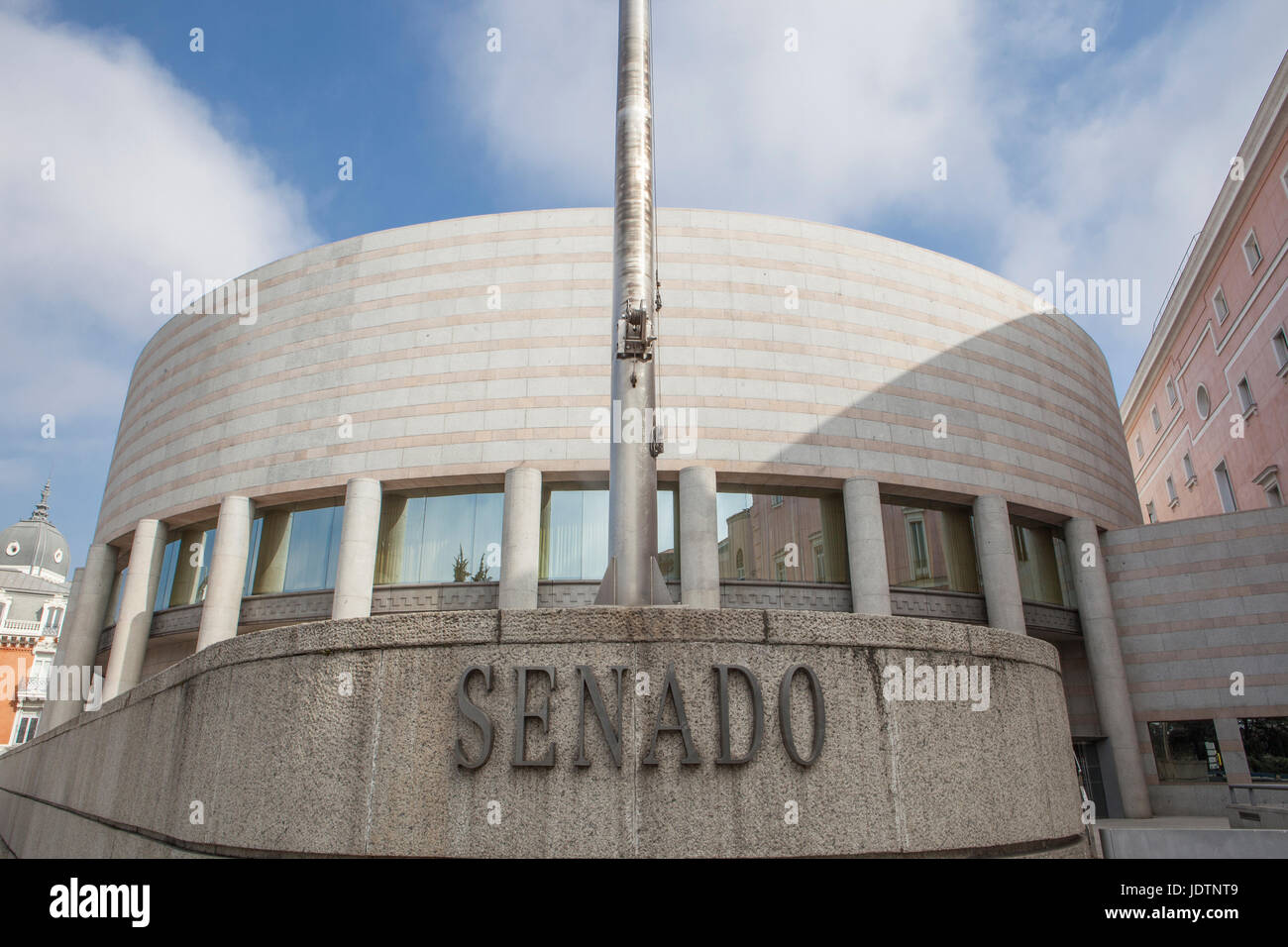 Madrid, Spanien - 26. Februar 2017: spanische Senatsgebäude in Madrid, Spanien Stockfoto