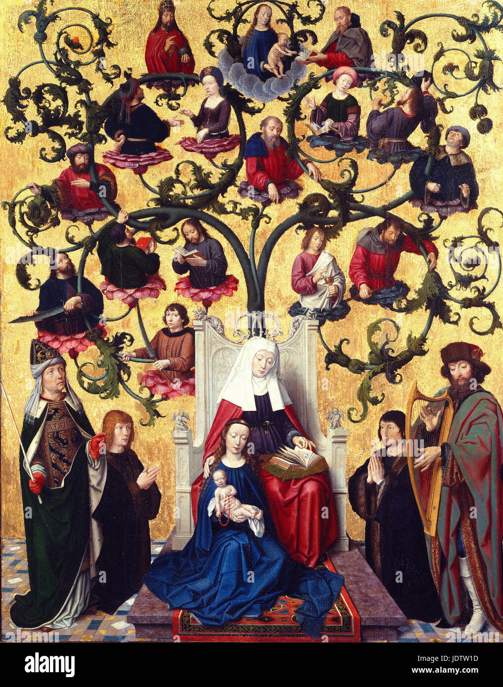 Gérard David - Linie der Sankt-Anna-1483 Stockfoto