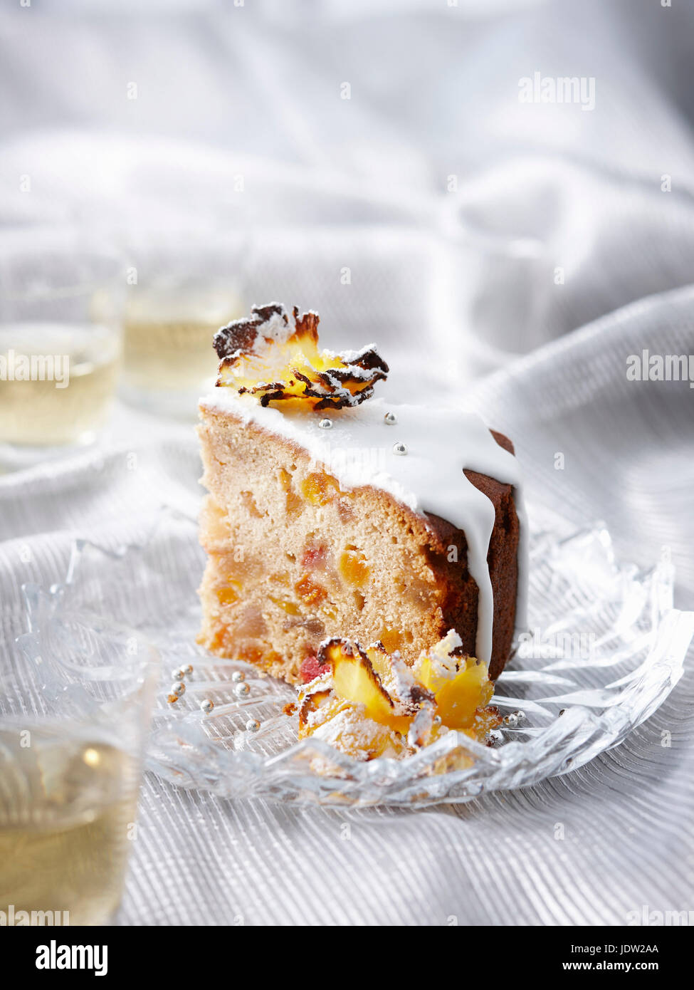 Glasierte Ananas Kuchen Stockfoto