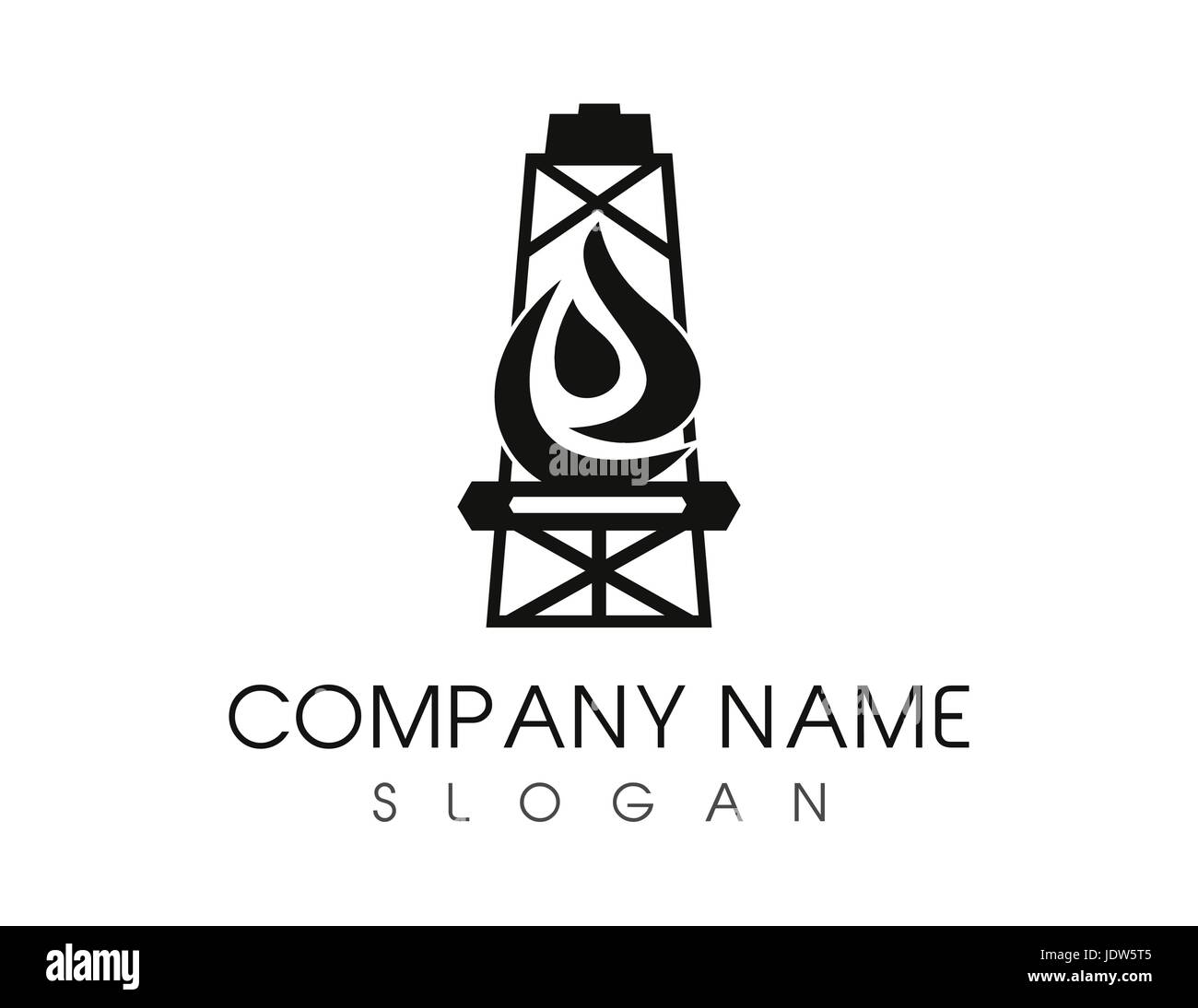Öl-Turm-Firmen-logo Stock Vektor