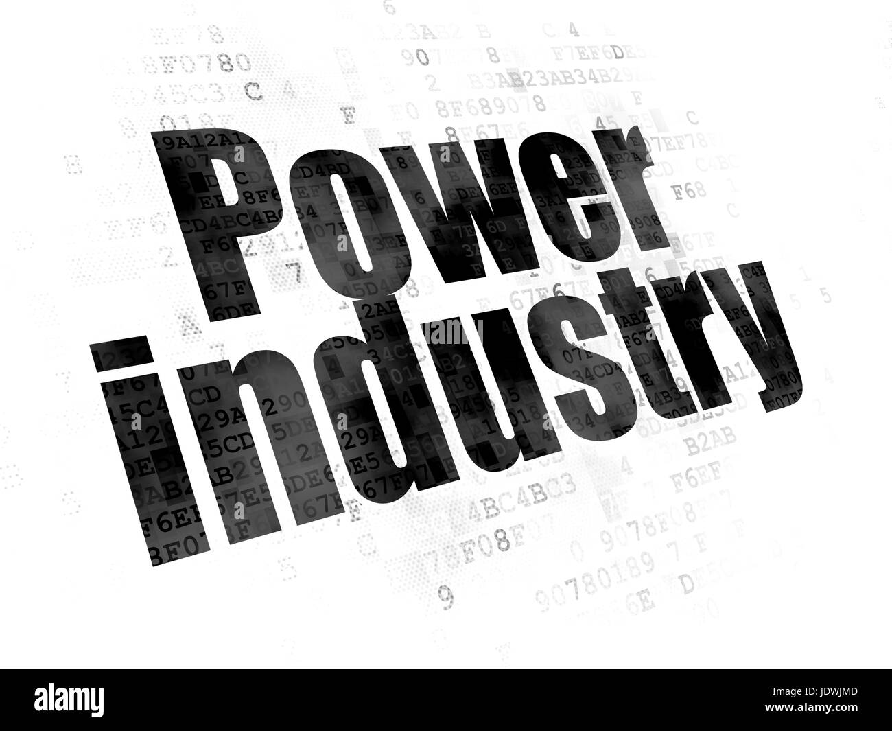 Industrie-Konzept: Energiewirtschaft auf Digital-Hintergrund Stockfoto