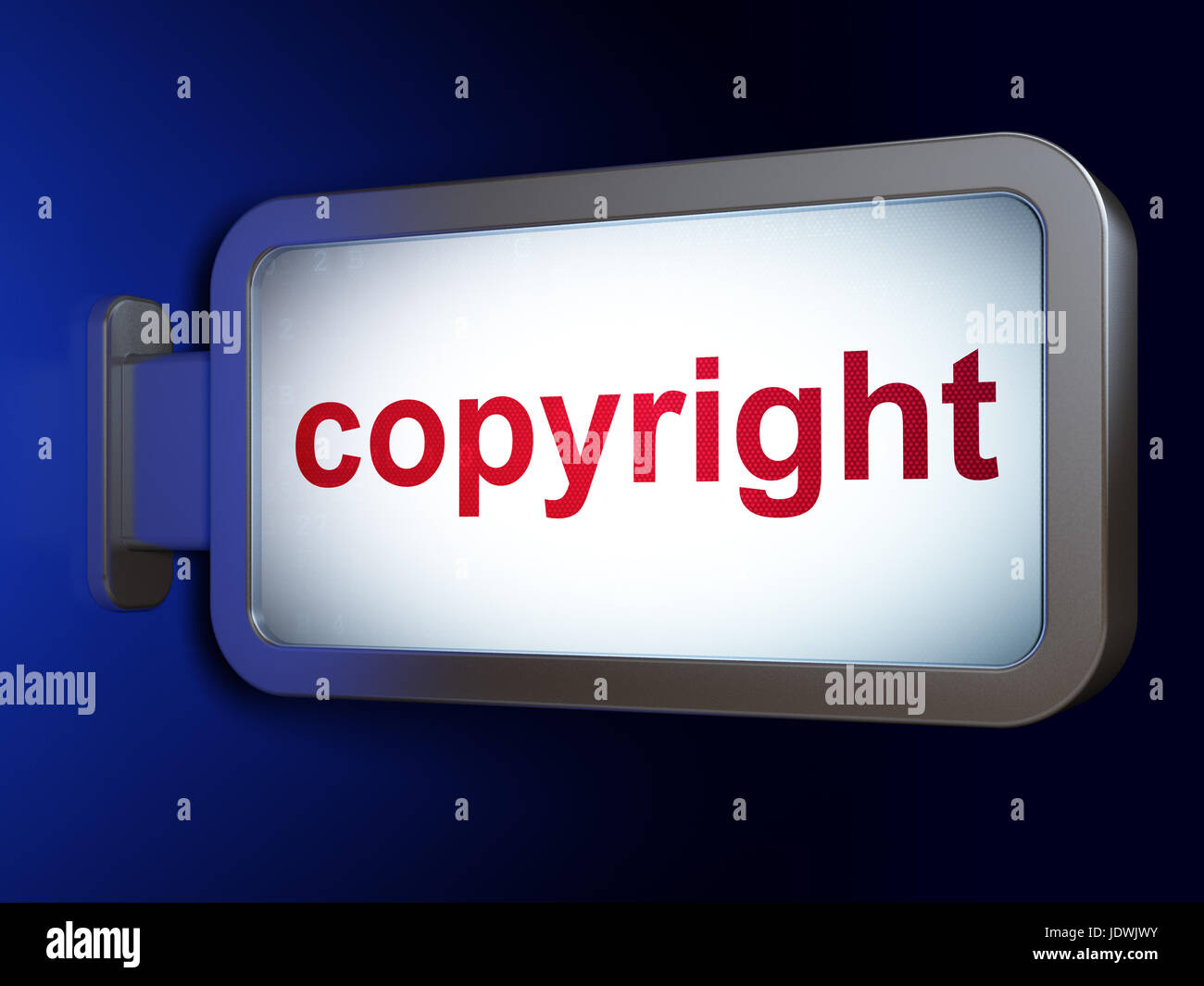 Begriff: Copyright auf Billboard-Hintergrund Stockfoto