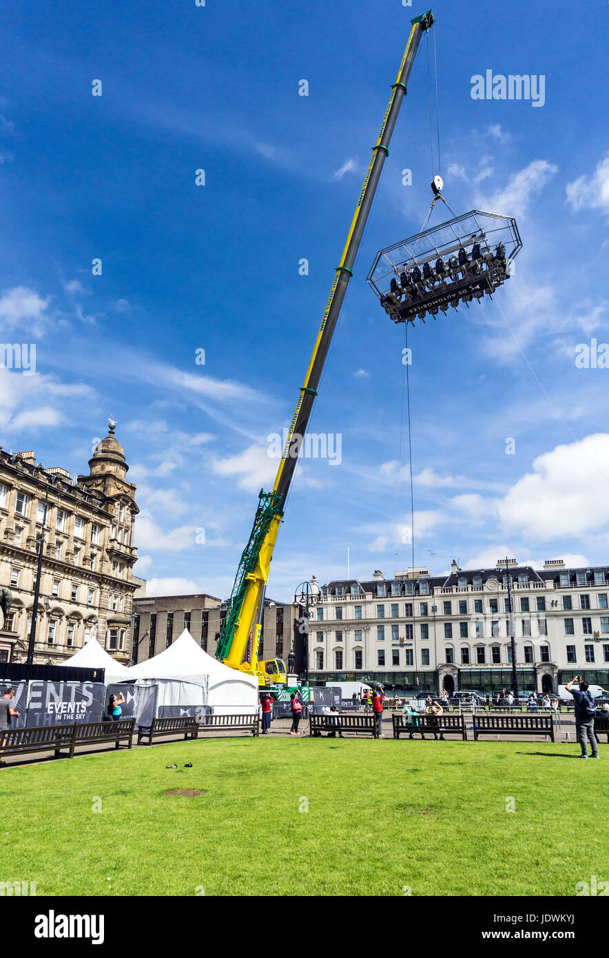 Frühstück in Glasgow in den Himmel von den Ereignissen in den Himmel auf George Square Glasgow Schottland, Vereinigtes Königreich Stockfoto