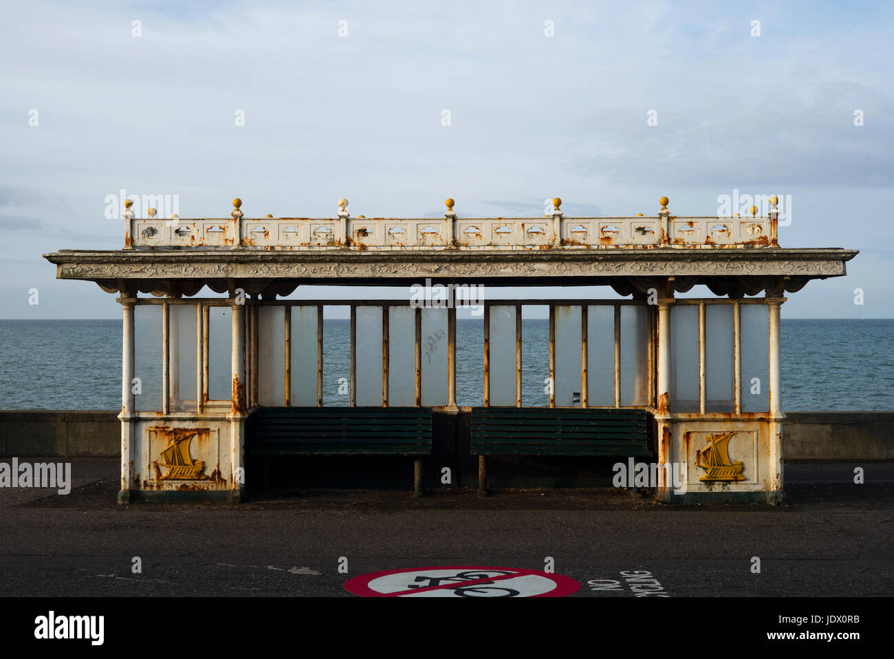 Rostige traditionelle am Meer Unterkunft, Hove Stockfoto