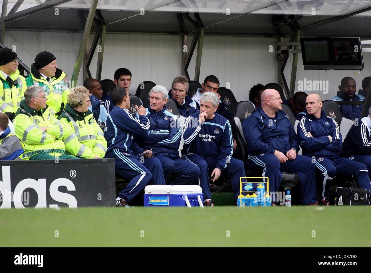 HOUGHTON MCDERMOTT & KEEGAN NEWCASTLE V BLACKBURN ROVERS ST. JAMES PARK NEWCASTLE ENGLAND 1. März 2008 Stockfoto