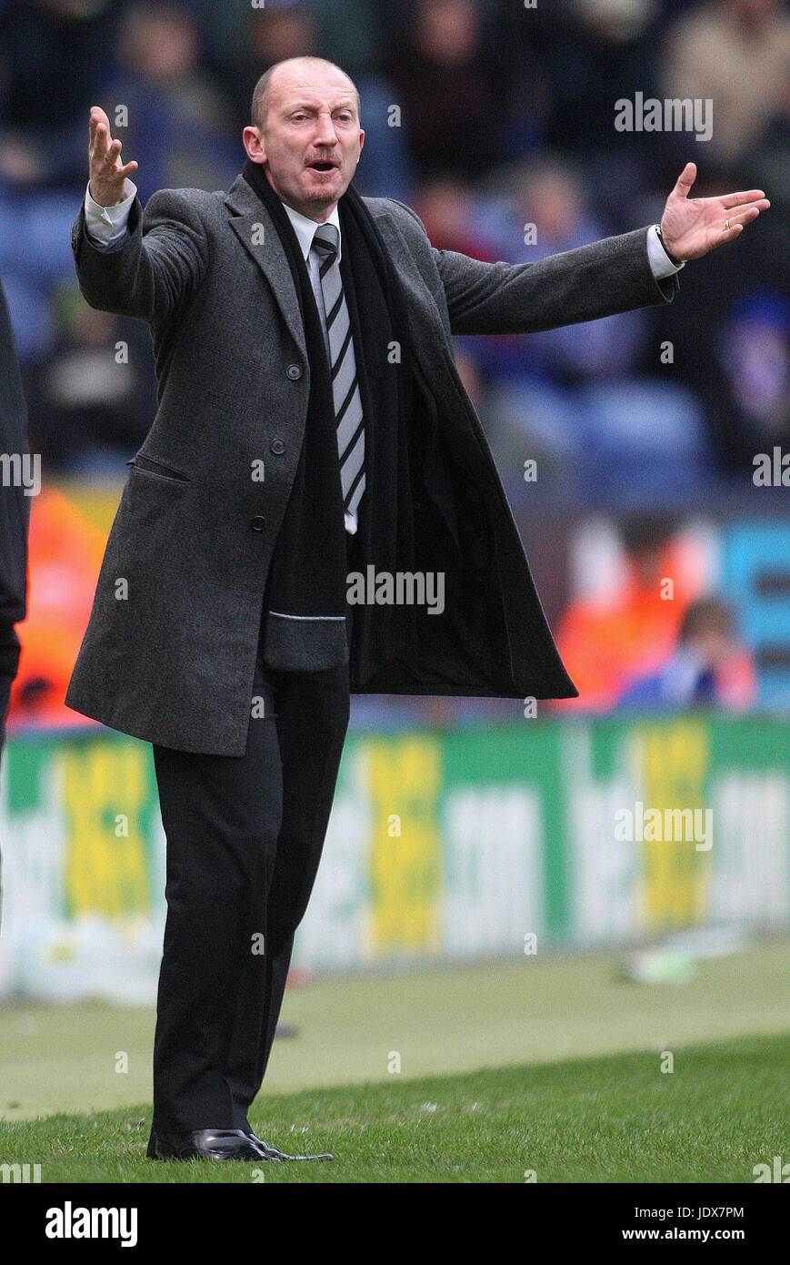 IAN HOLLOWAY LEICESTER CITY V BRISTOL CITY WALKERS STADIUM LEICESTER ENGLAND 8. März 2008 Stockfoto