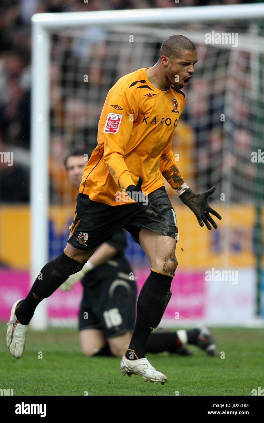 CALEB FOLAN HULL CITY FC KC STADIUM HULL ENGLAND 29. März 2008 Stockfoto