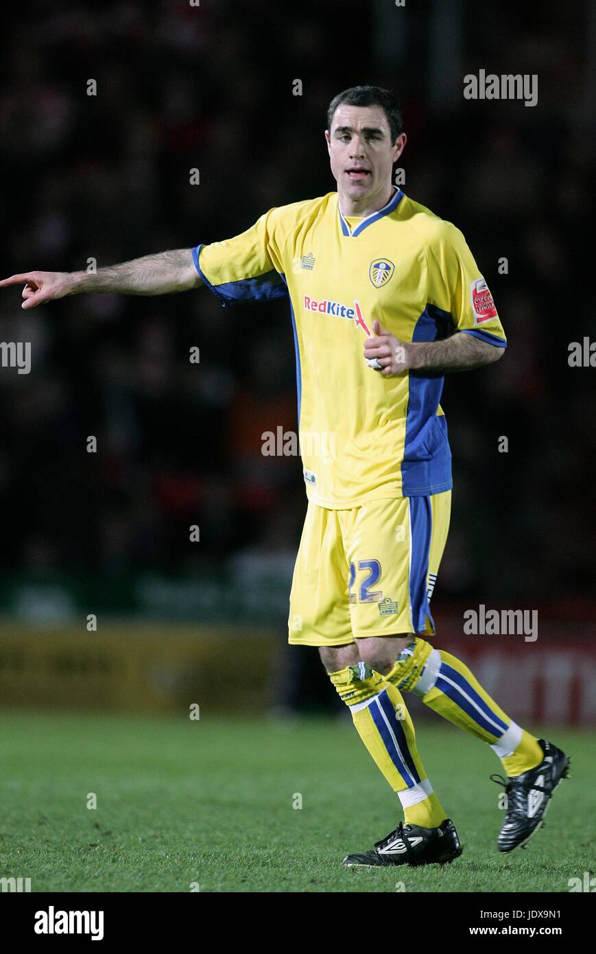 ANDY HUGHES LEEDS UNITED FC KEEPMOAT Stadion DONCASTER Großbritannien 1. April 2008 Stockfoto